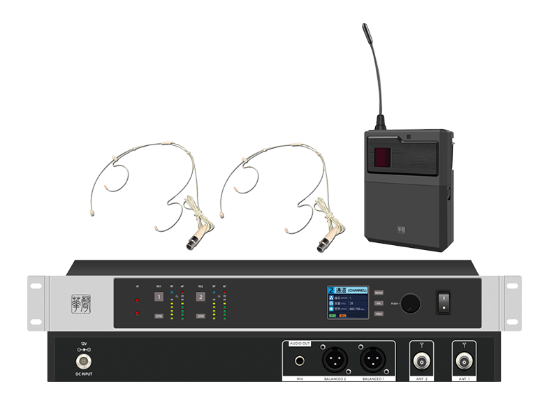 一拖二无线头戴话筒0