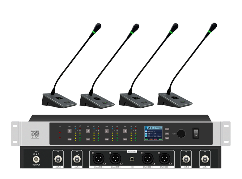 一拖四无线鹅颈话筒0